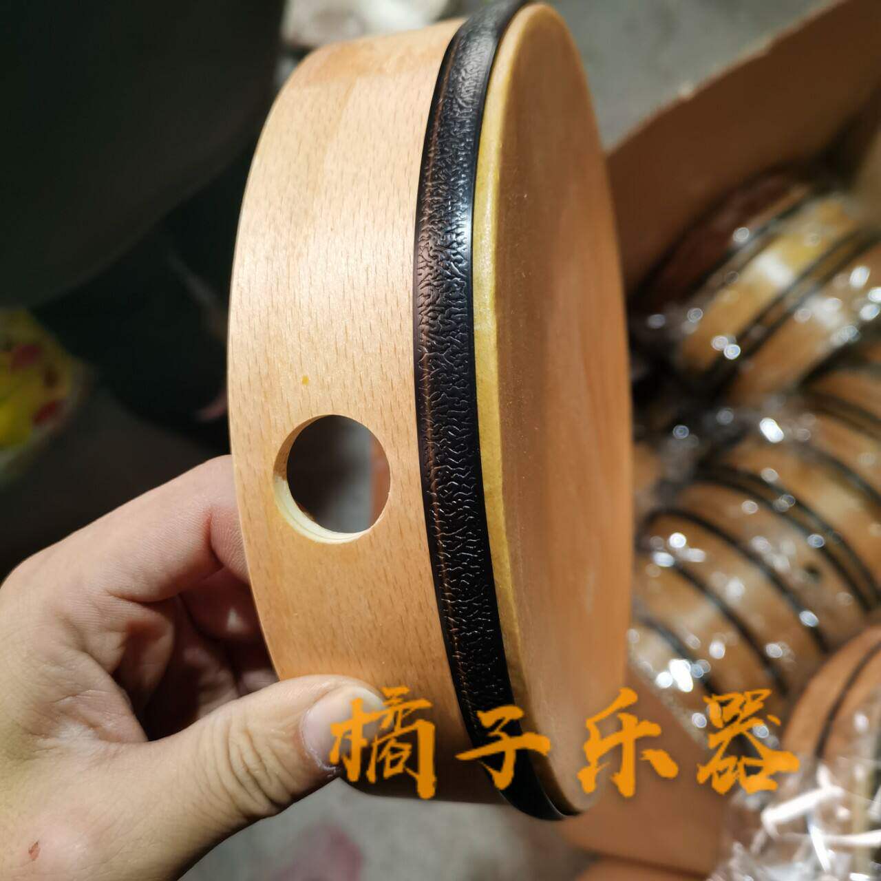 奥尔夫打击乐器仿皮牛皮手鼓羊皮材质各种榉木早教乐器