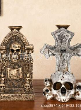 倒流热销万圣节墓碑装饰墓碑道具香摆件客厅密室玄关摆件新品装饰