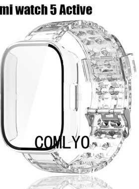 套装 适用红米手表Redmi watch 5 Active lite保护壳表带透明腕带