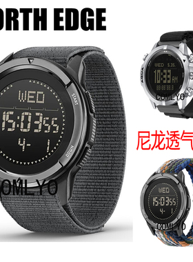 适用NORTH EDGE 智能手表带尼龙织物透气运动舒适男女学生款