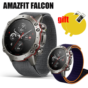适用跃我Amazfit Falcon猎鹰表带尼龙一体魔术贴透气排汗运动腕带