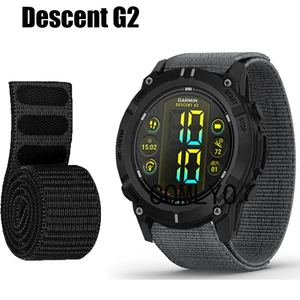 适用佳明Descent G2表带尼龙登山回环柔软透气运动户外男女款腕带