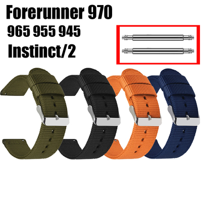 COMLYO适用佳明Forerunner 970 965 Instinct 2 表带尼龙透气排汗