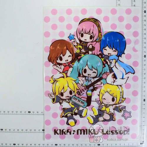 日本正版现货]初音未来 VOCALOID ふじのきともこ描绘A4文件夹6子