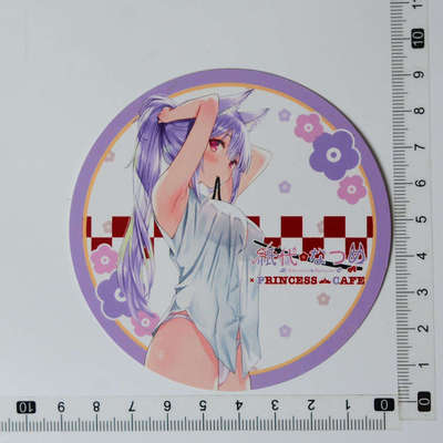 日本正版现货]虚拟YouTuber DMM 公主咖啡特典杯垫 紙代なつめ（S