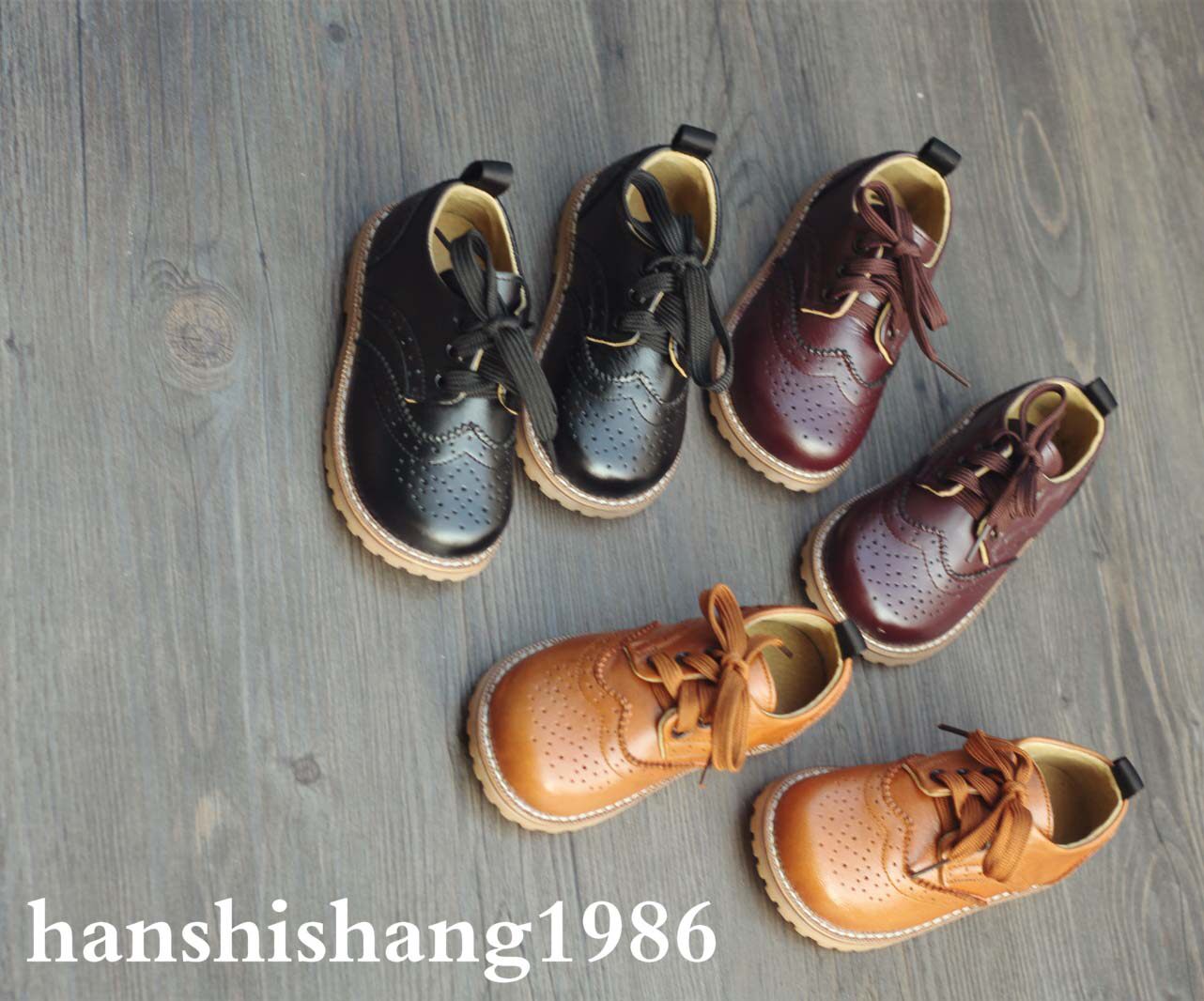 Chaussures enfants en cuir - semelle tendon - Ref 984195 Image 5