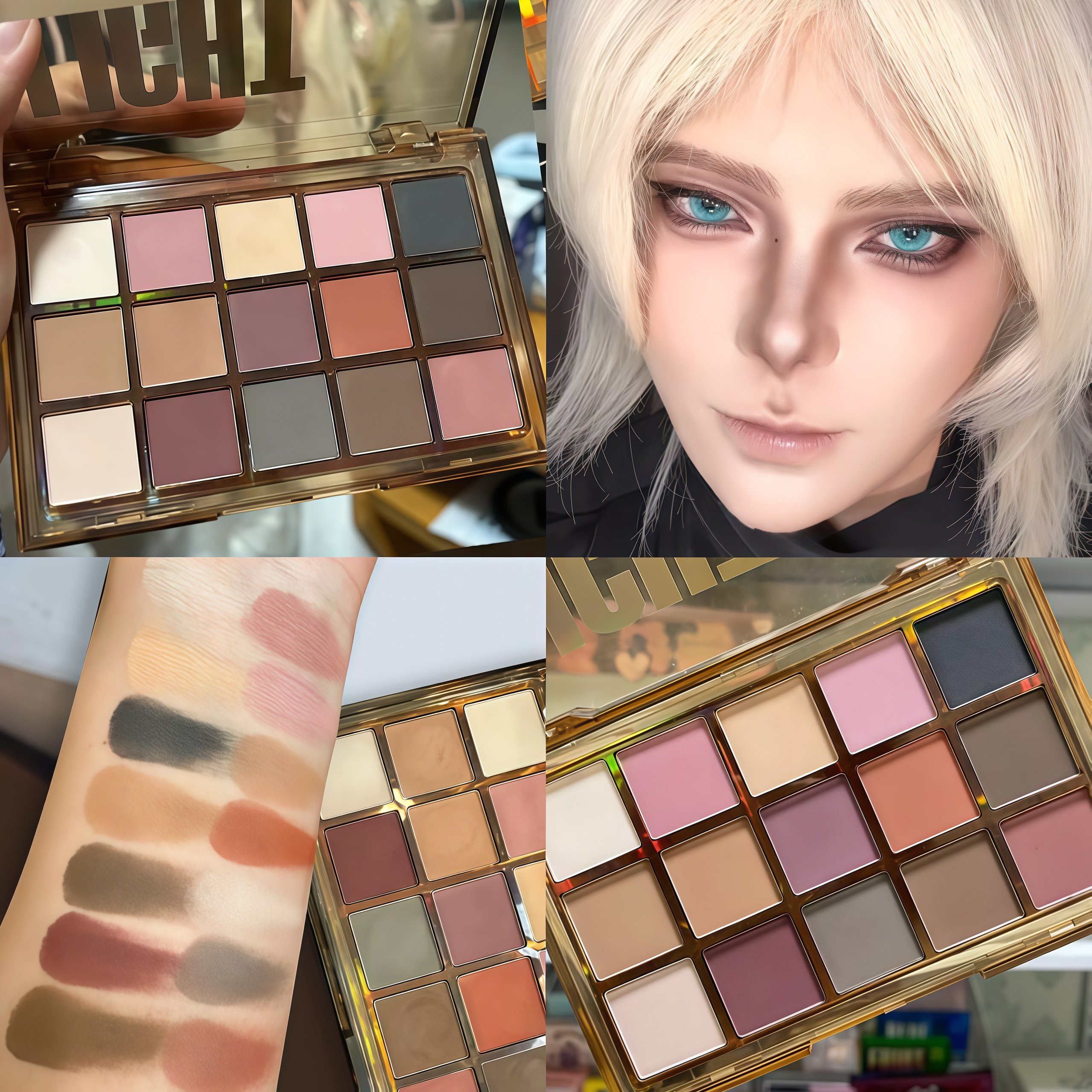 15色马卡龙眼影盘多色cos玩妆珠光哑光大地色彩色舞台妆平价学生