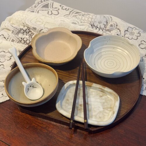 漫生活老板娘 花花世界 一人食精致早餐碗盘餐具月子餐高级感碗碟