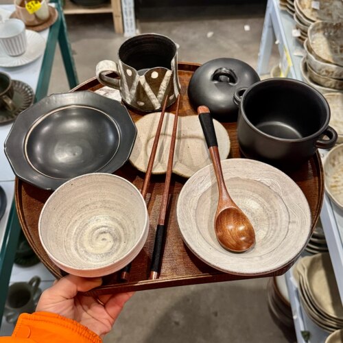 漫生活老板娘 侘寂风 一人食托盘餐具套装精致会所高级感碗碟组合