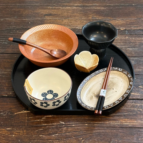 漫生活老板娘 花影陶韵 复古花朵餐具套装一人食日式粗陶碗盘组合