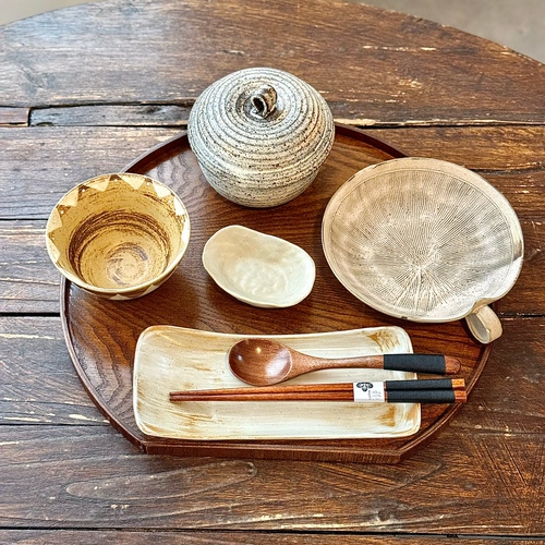漫生活老板娘 粗砂窑变 侘寂风粗陶餐具一人食景德镇手作碗盘炖盅