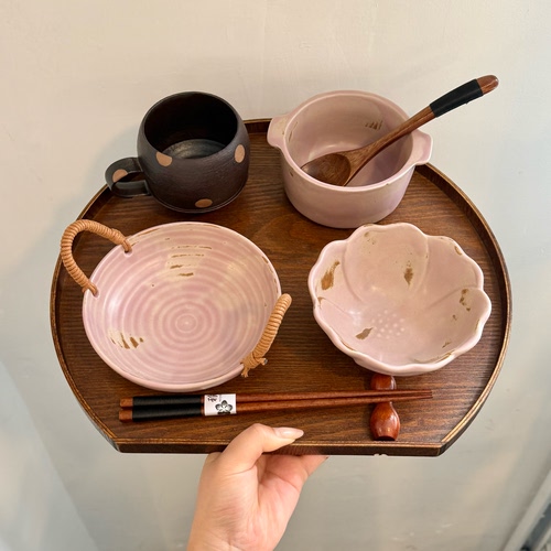 漫生活老板娘 粉雾食韵 景德镇粗陶餐具一人食精致碗碟家用高颜值