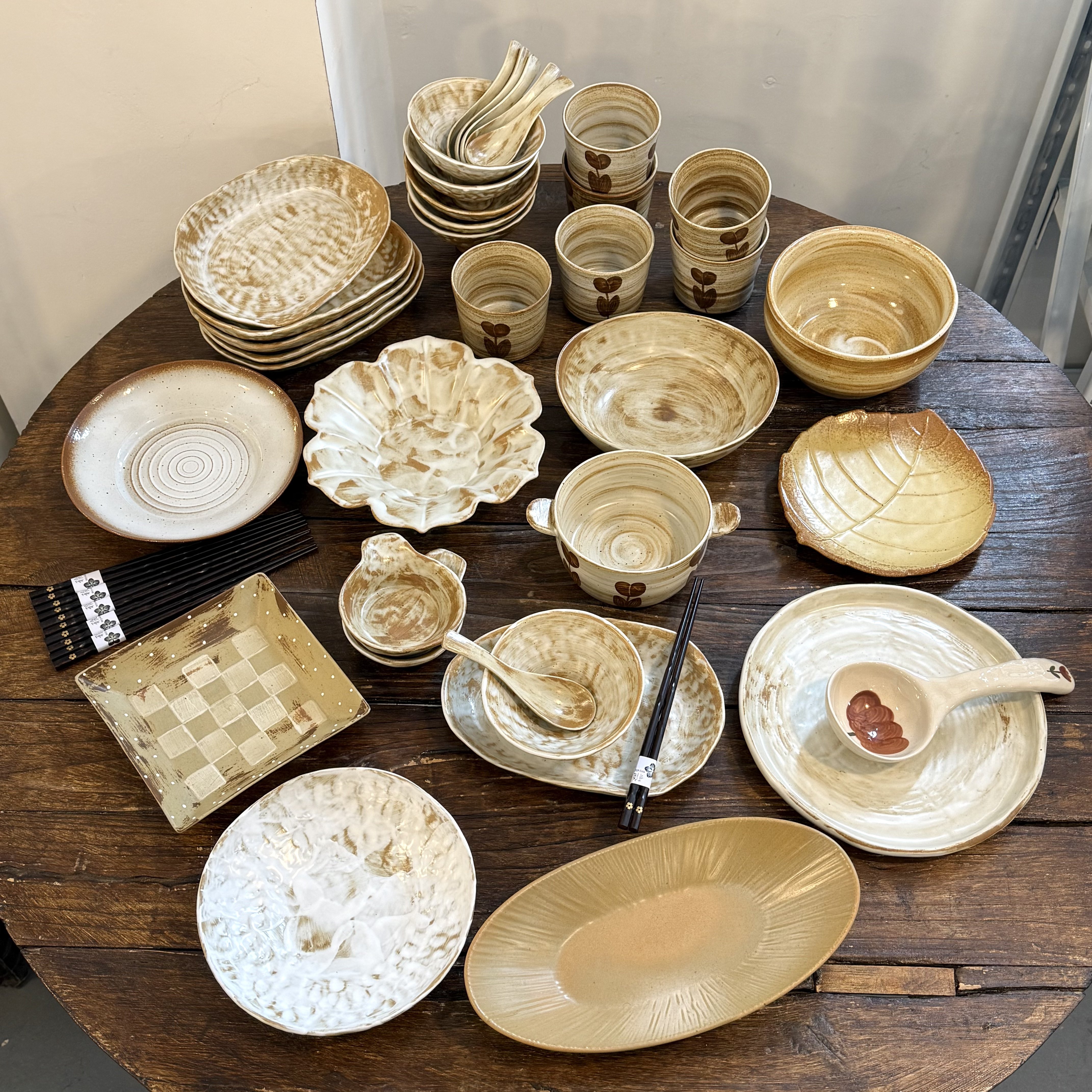 漫生活老板娘桑榆晚景六人食套装复古餐具秋天美拉德色系碗盘杯碟,餐饮具,餐具瓷器套装,淘宝优惠券,粉丝福利购,淘宝优惠卷