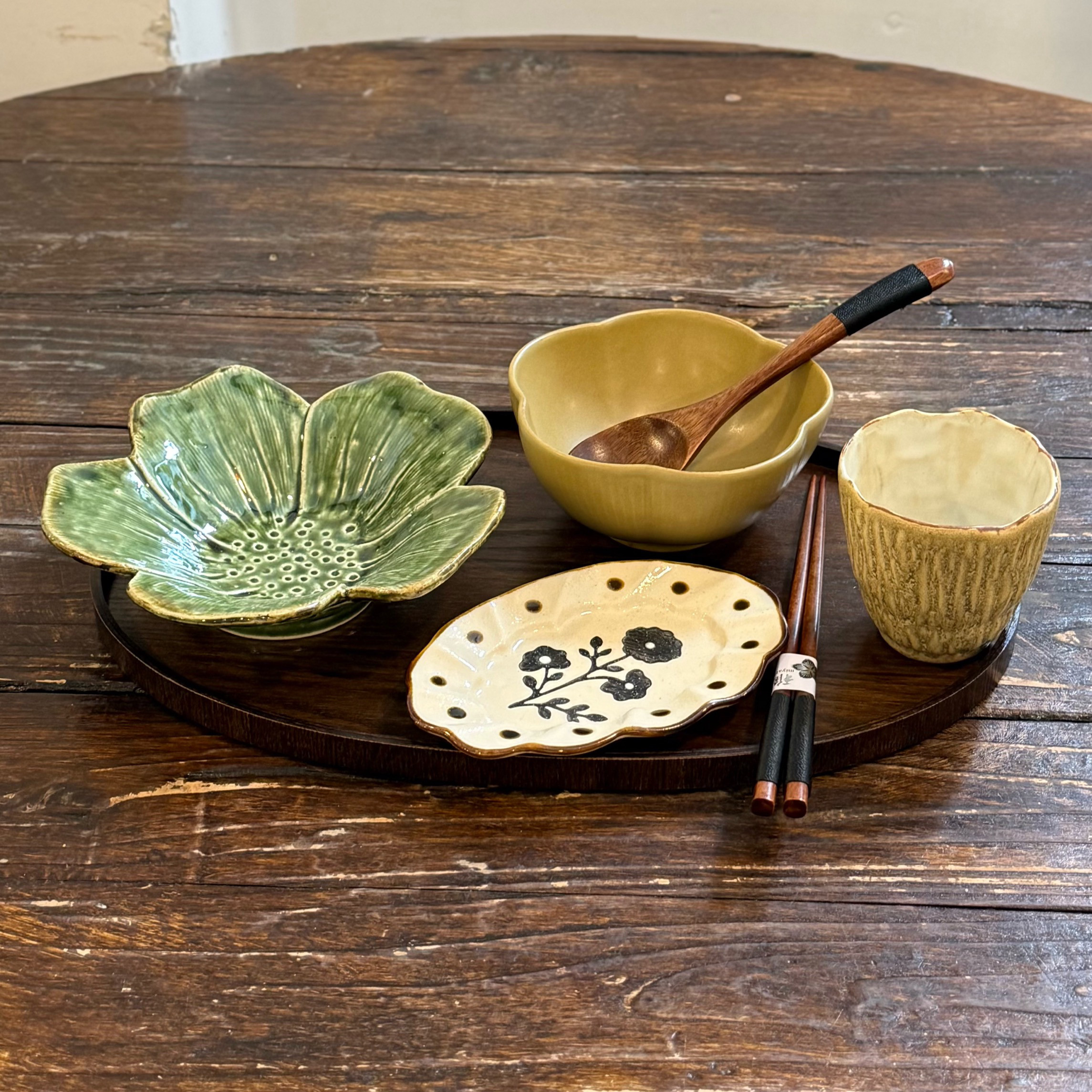 漫生活老板娘 墨韵食器 精致复古一人食餐具套装高颜值家用简餐