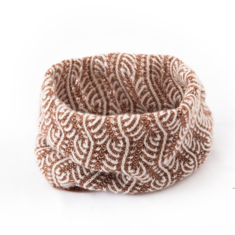 秋冬山羊绒针织围巾薄女保暖护颈椎围脖假领子双色元宝脖套百搭