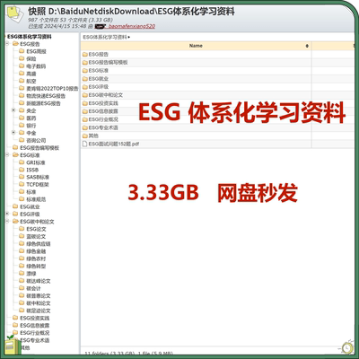 esg体系化学习资料合集汇编论文评级专业术语