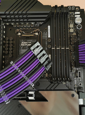 全模组电源定制线粉色白色硅胶包网线镀银显卡线电源模组线延长线