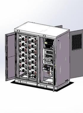 风冷系统储能商用一体柜 原文件X2886  3D图纸 机械设计素材 SCAD