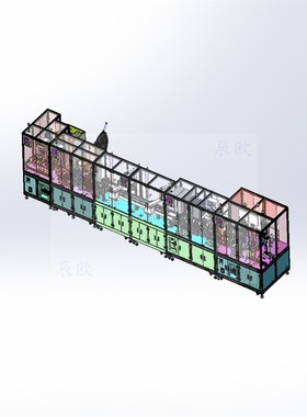 转子自动生产线 全套带工程图 大型图纸 X3296 机械设计素材 3D图