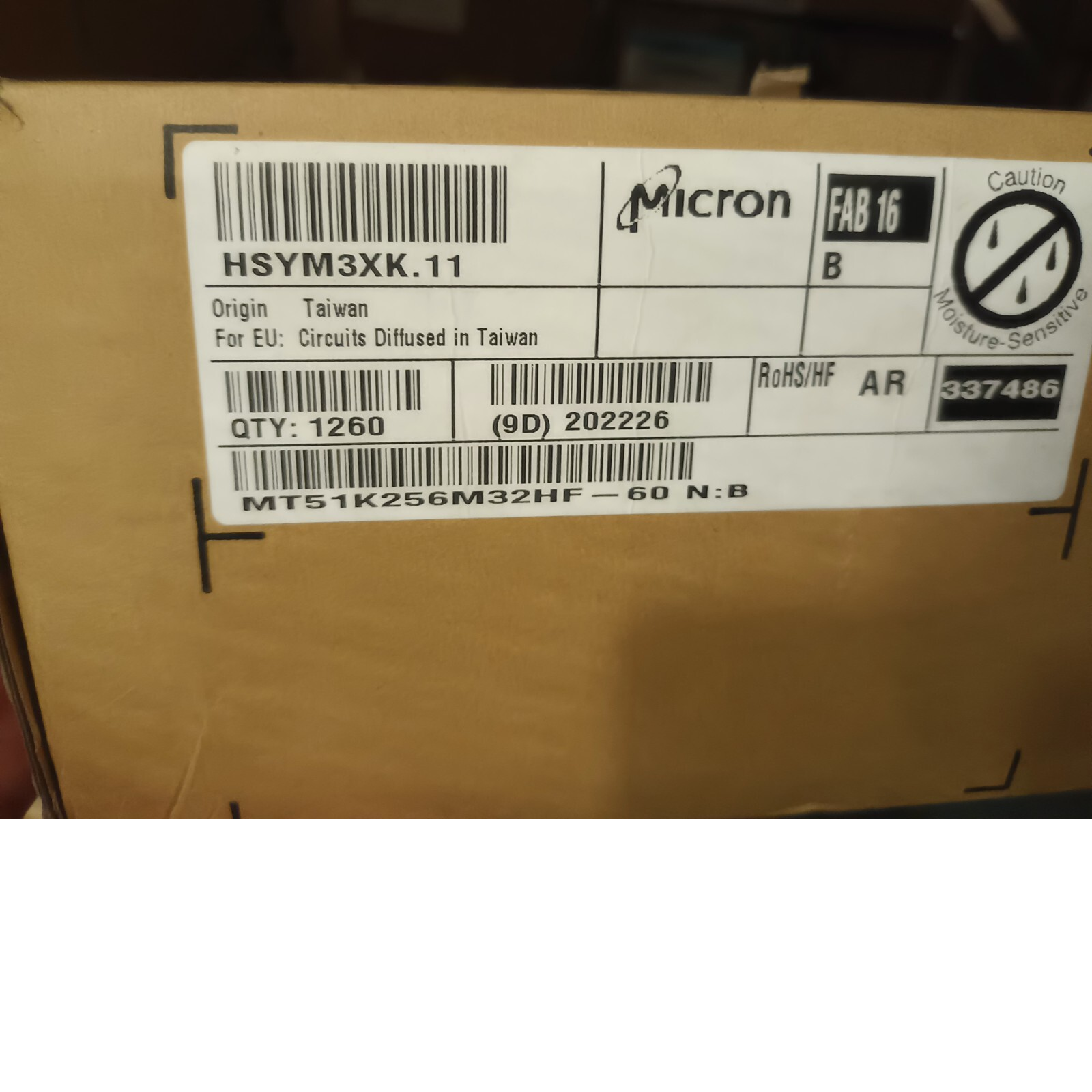 MT51K256M32HF-60 N:B  BGA 全新