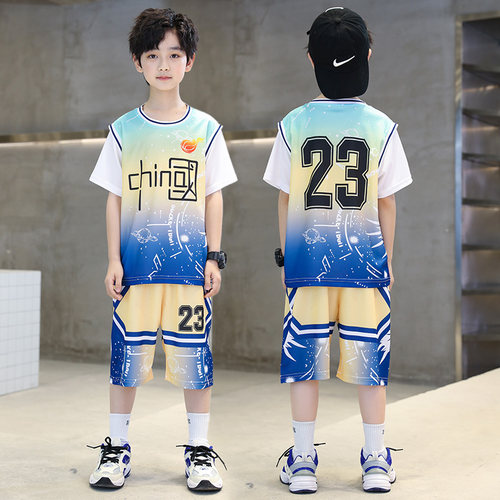 男童夏季童装国风速干23号篮球服