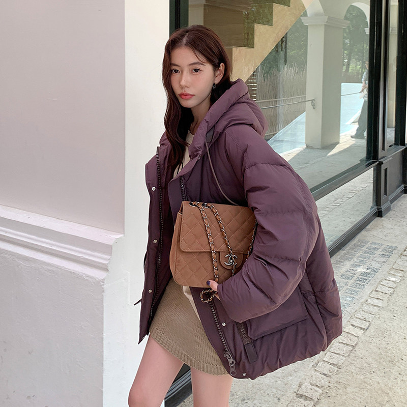 2026冬季新款韩版羽绒服女中长款连帽保暖加厚羽绒服气质显瘦外套