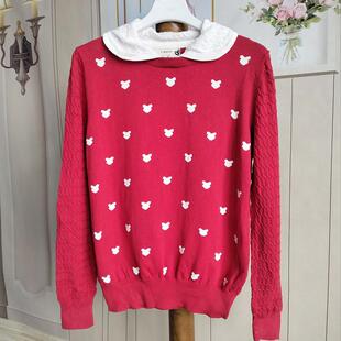 特价 女中学生少女毛衣本命年 质量非常好女生春秋纯棉甜美百搭线衫