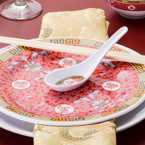 万寿无疆密胺勺子仿瓷