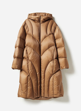 茉莉雅集 造型感防水料可追溯95白鹅绒被子款连帽羽绒服WYR06059