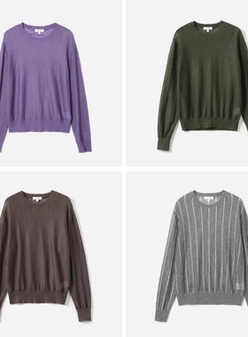 茉莉雅集 复古废土风超幼羊驼毛羊毛毛边罗纹针织套衫 WZT07203