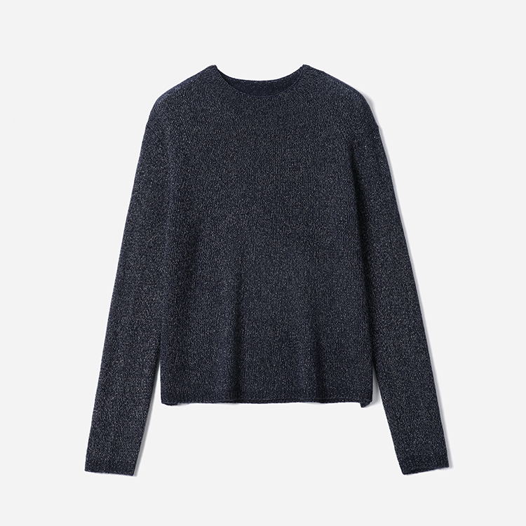 茉莉雅集 华丽星光羊绒复古金银丝交织KVSS羊绒针织套衫WZT08214