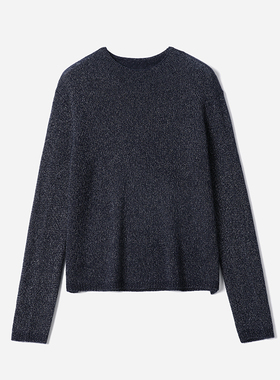 茉莉雅集 华丽星光羊绒复古金银丝交织KVSS羊绒针织套衫WZT08214