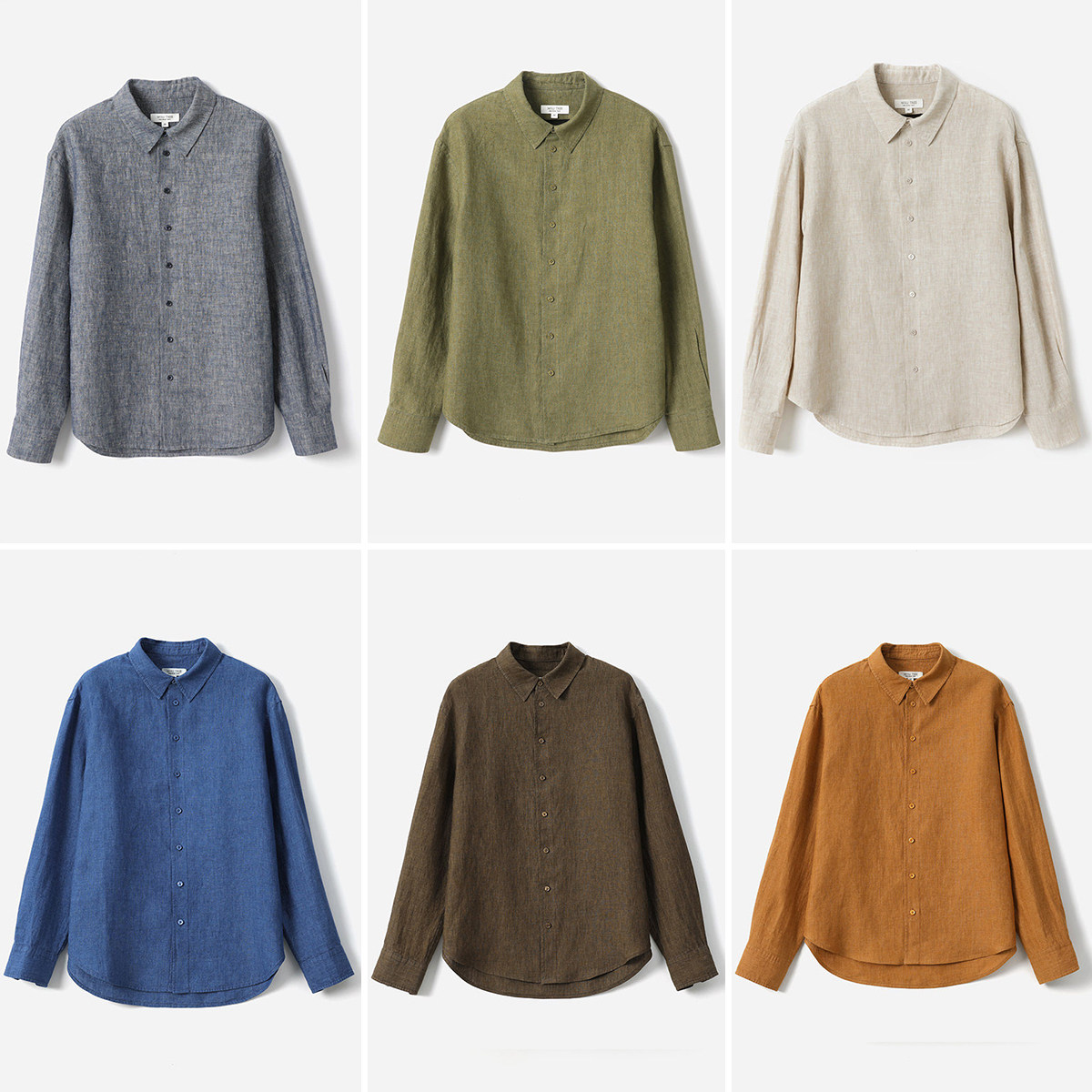 茉莉雅集L*P同款意大利全亚麻舒适翻领衬衫女WCS07182