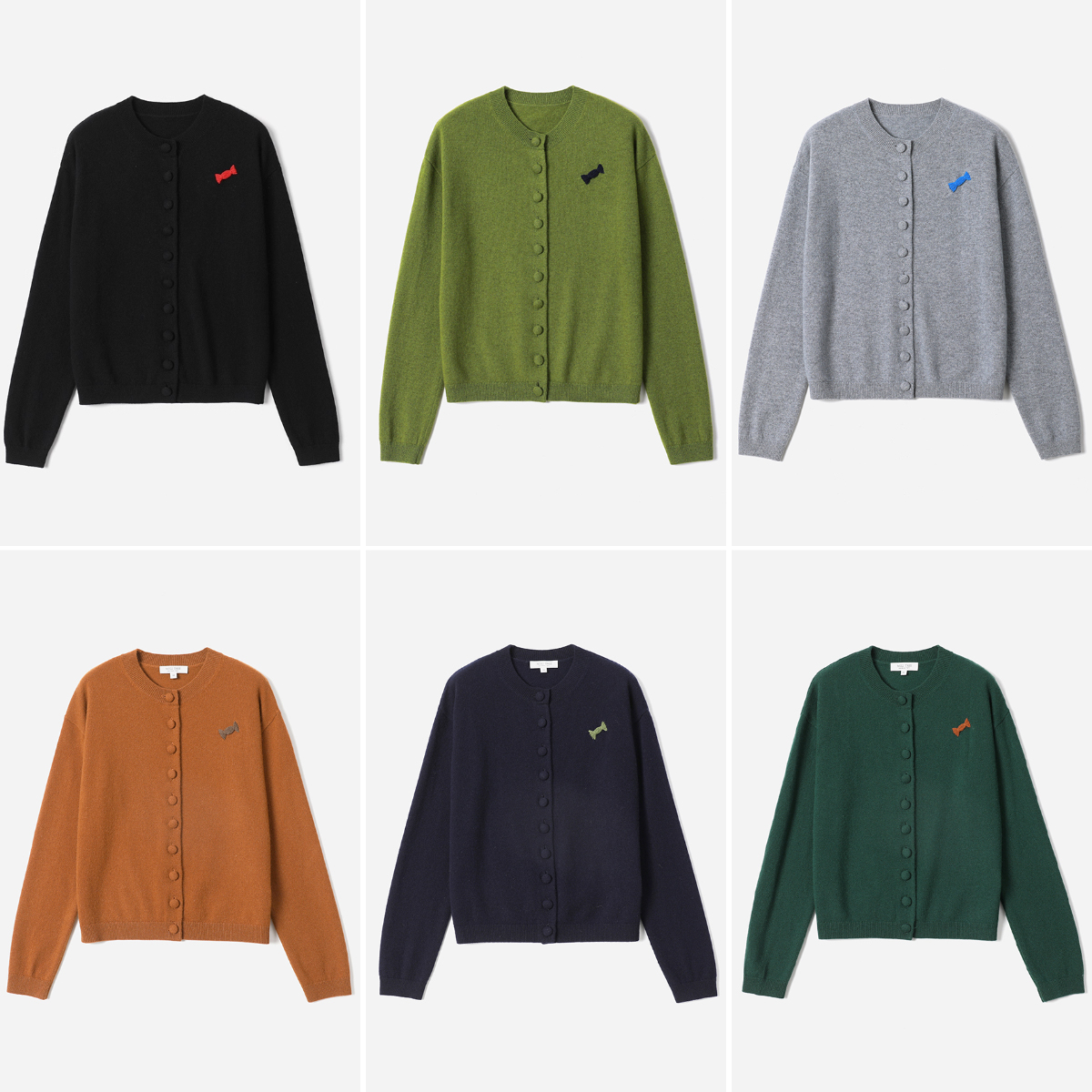 【甜蜜蜜】手工糖果绣花KVSS全羊绒复古奶奶针织开衫女WZK08122