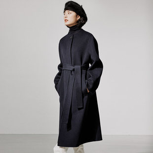 茉莉雅集H家谱写温柔旋律全羊绒双面呢圆领暗门襟大衣WDY05050