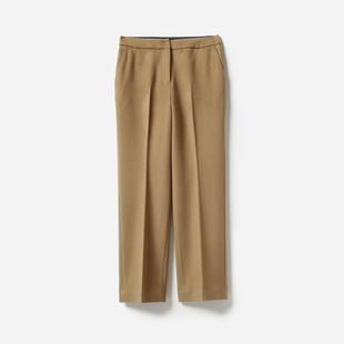 WKZ06166 女 茉莉雅集意大利全羊绒高街雅致通勤高腰直筒裤 长裤