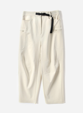 茉莉雅集 户外休闲干爽高支弹力棉多口袋宽松萝卜裤女 WKZ04014