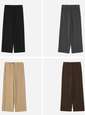 茉莉雅集舒适自在保暖含羊毛装腰直筒裤秋冬WKZ07045