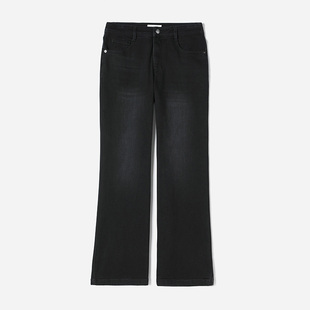 茉莉雅集摩登保暖内里起绒牛仔棉微喇裤 WKZ07043