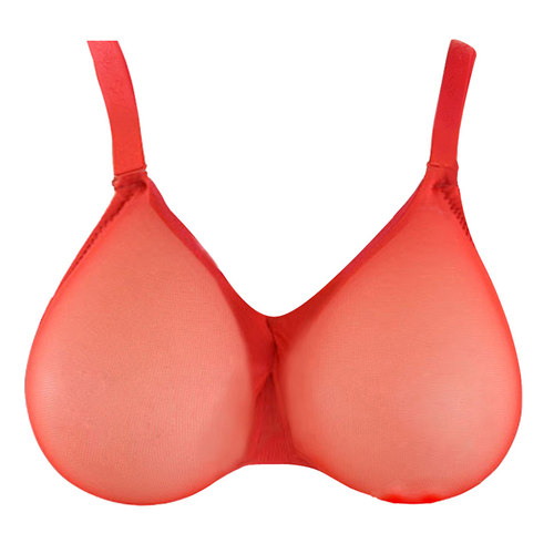 伪娘变装性感透明薄款义乳文胸