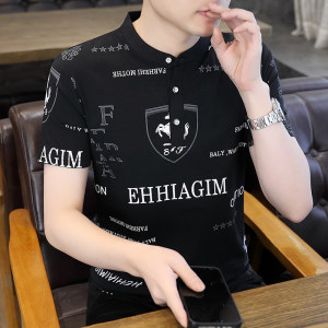 84112-P35春秋新款短袖T恤男休闲打底衫男士修身衫商务休闲图片