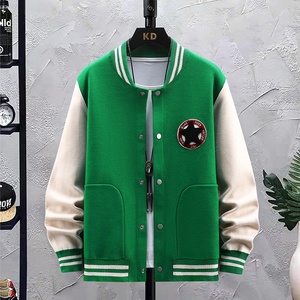 71925-P75秋季男装棒球服百搭潮流宽松棒球服夹克外套男图片