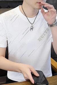 84176-P35夏季新款圆领T恤男短袖打底衫图片