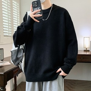 84766-P50 秋冬休闲圆领纯色圆领毛衣男针织打底衫图片
