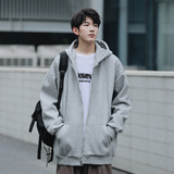 现货得物二开GSY9916-特P33连帽开衫卫衣男纯色式休闲运动宽松外，男装卫衣，电商D310B