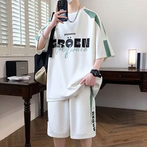 TZ24357-特P50运动套装男夏季青少年潮流短袖短裤高中学生帅气图片
