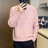 M3020-特P68圆领破洞毛衣男女宽松韩版百搭加厚打底针织衫上衣，男装针织衫/毛衣，电商D310B