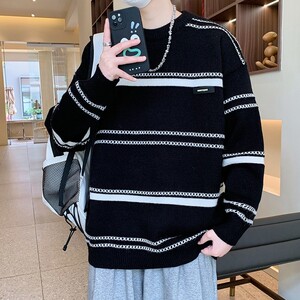 84521-P50 秋冬休闲圆领毛衣男针织打底衫图片