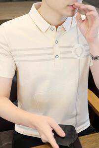 84013-P35春秋新款短袖T恤男休闲打底衫男士修身衫商务休闲图片