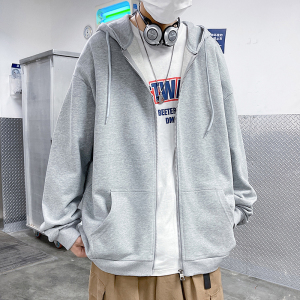 光板二开GSY9916-特P33开衫卫衣男士春秋款宽松休闲连帽男生外套图片